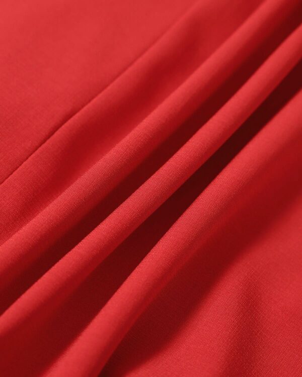 Red Boat Neck High Waisted Mini Dress - Image 7