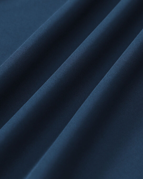 Navy Ruched Halter Midi Dress - Image 9