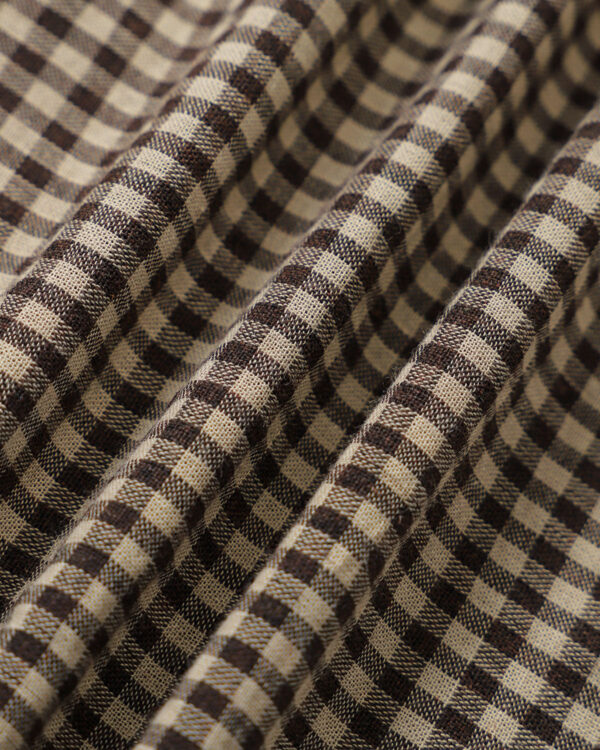 Brown Plaid Lapel Pleated Mini Dress - Image 7
